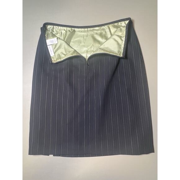 Liz Claiborne Suits Skirt Black With Pin Stripes Women’s 10 Back Zipper - Picture 7 of 10